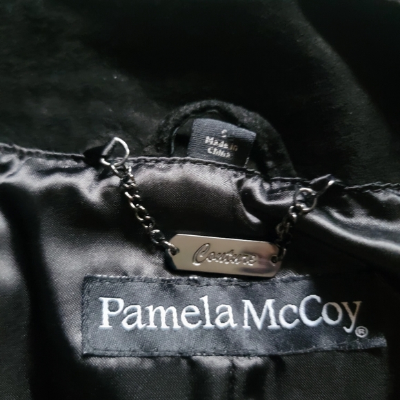 Pamela McCoy Black Genuine‎ Suede Leather Business Casual Blazer Jacket Size 6 - Picture 10 of 14